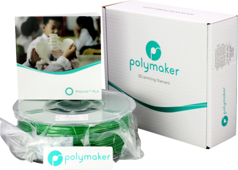 Пластик для 3D-принтера PolyMaker PolyLite PLA, 1.75 мм, 1 кг, Зеленый