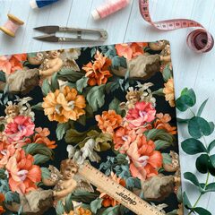 Ткань премиум мембрана ангелы в цветах