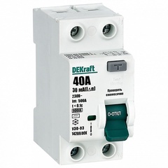 Dekraft УЗО 2Р 40А 30мА 6кА AC