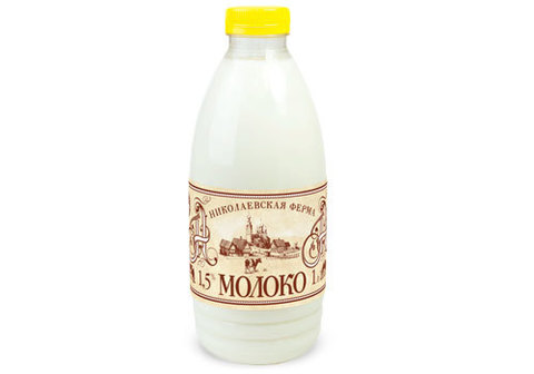 Молоко 1.5% "Николаевская ферма", 1л