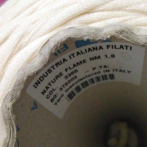 Хлопковый шнур INDUSTRIA ITALIANA FILATI  1,8 молочный
