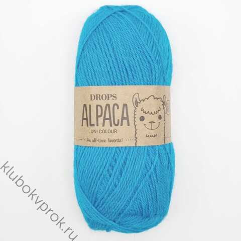 DROPS ALPACA UNI COLOUR 2918, Яркая бирюза