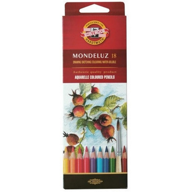 Карандаши акварельные KOH-I-NOOR, MONDELUZ 18 цв. шестигрй, 3717/18 ...