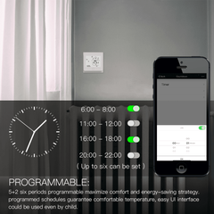 Термостат WiFi Thermostat модели BHT-002-GBLWW (для электрического отопления пола, с подсветкой, белый)