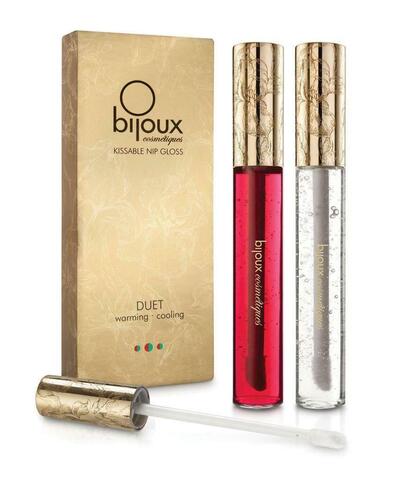 Гель для сосков Bijoux Indiscrets Cooling and Warming Nip Gloss на водной основе (2х13мл)
