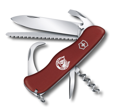 Нож складной Victorinox Equestrian, 111 mm, 12 функций, с фиксатором лезвия, красный