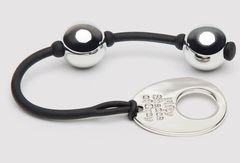 Серебристые шарики Inner Goddess Mini Silver Pleasure Balls 85g на черном силиконовом шнурке - 