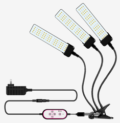 Фитосветильник светодиодный с 3 широкими рожками, 45Вт