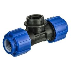 Тройник компрессионный PN 16 для ПЭ Ду 40-1 1/4'', обжимное-муфта