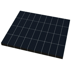 Варианты бетонных оснований с плиткой, верх с торцем под Ритуальный комплекс 2,7м х 2,4м