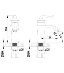 Смеситель для умывальника монолитный LEMARK BRAVA – LM4706G