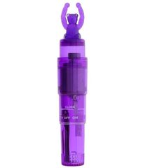 Фиолетовый клиторальный стимулятор-ракета с мишкой GOOD VIBES BEAR VIBRATOR - 
