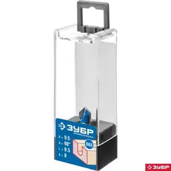 ЗУБР 9.5 x 9.5 мм, угол 90° мм, фреза пазовая галтельная V-образная, Профессионал (28752-9.5)