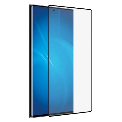 Защитное стекло 5D на весь экран 9H для Samsung Galaxy S22 Ultra (Черная рамка)