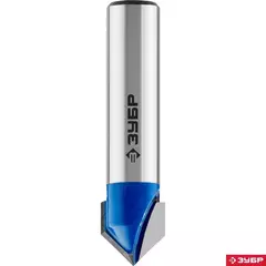 ЗУБР 9.5 x 9.5 мм, угол 90° мм, фреза пазовая галтельная V-образная, Профессионал (28752-9.5)