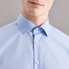 Сорочка Seidensticker Shaped Fit 01.253710-12 голубая в мелкую клеточку