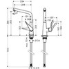 Смеситель для кухни с Г-образным изливом Hansgrohe Metris 14822800