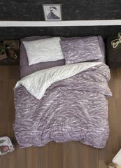 Комплект постельного белья DO&CO FLANNEL LARNEL 2 спальный Евро цвет лиловый фото 1