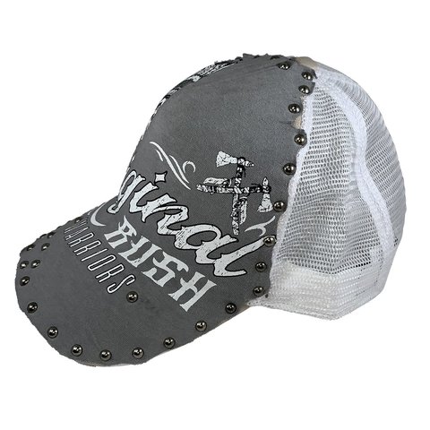 Rush Couture | Бейсболка мужская ORIGINAL WARRIORS SNAP HAT Grey RC168 левый бок