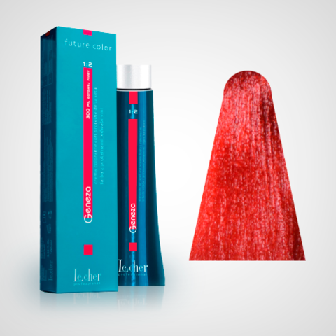 Крем-краска для волос с протеинами шелка 6.66 (5TR) Интенсивный красный GENEZA Le Cher Professional 100 мл