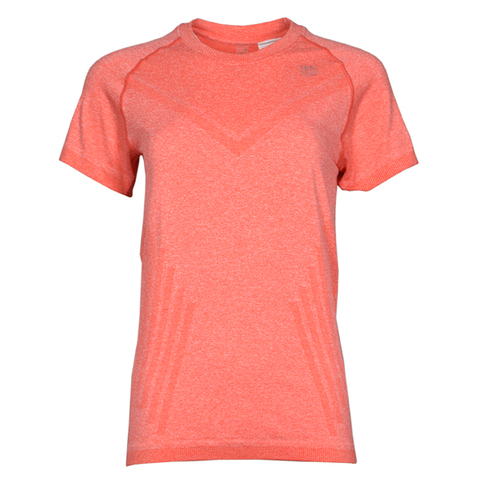 Женская теннисная футболка Wilson Power Seamless Crew W - hot coral