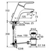 Смеситель для раковины однорычажный с донным клапаном Ideal Standard Ceramix Blue A5646AA