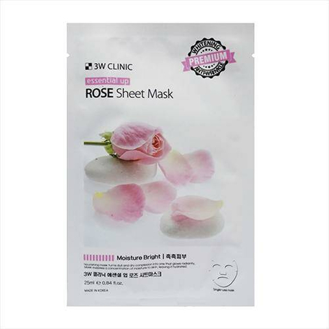 3W Clinic Маска тканевая с экстрактом розы Essential Up Rose Sheet Mask