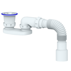 Сифон UNICORN для душ. поддона, прикруч. выпуск 1 1/2 (Ø40), гофра Ø40хØ40/50 400мм G22