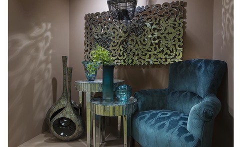 Зеркало декоративное 90х153см Garda Decor с рисунком в стиле ар-нуво