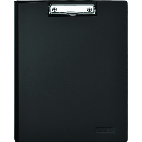 Папка-планшет Attache A4 пластиковая черная с крышкой