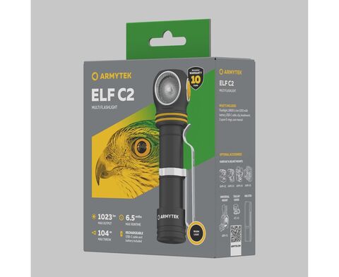 Налобный фонарь Armytek Elf C2 USB-C (теплый свет)  F05103W