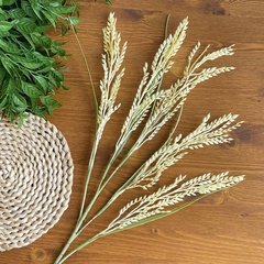 Колосья пшеницы, искусственная зелень, цвет светлый-кремовый, ветка 80 см, 1 ветка