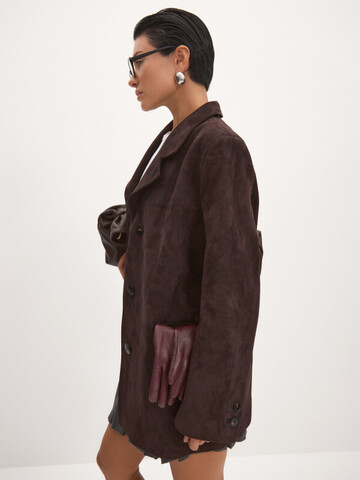 Жакет оверсайз из натуральной кожи