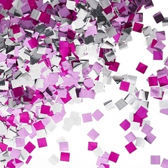 Конфетти фольга Квадрат, Розовый микс, 10*10 мм, 50 г