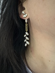 Серьги длинные style by DIOR цвет бронза