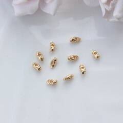 Бусина разделитель (спейсер) фриформ, 7*3 мм, позолота, 10 штук, Р083