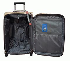 Чемодан ткань Impreza Газета 2 колеса 61х39х28(+3)см/72л/3.7 кг (М)1