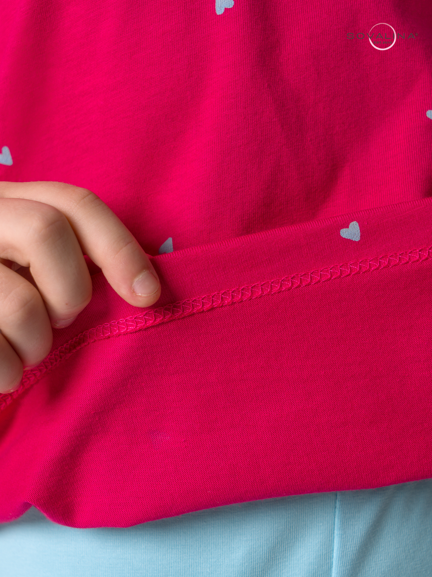 Костюм Актив сердечки малина-голубой