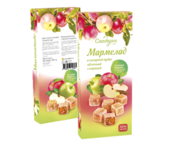 Мармелад 200 г Яблочный с корицей в сахарной пудре СЛАДАРТ.