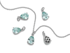 Подвеска Капля-мини с кристаллом, 10,5мм