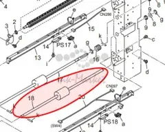 Передаточный ролик Conveyance Roller /A для PRO 1051, PRO 1200 - A0G6700300 Konica Minolta