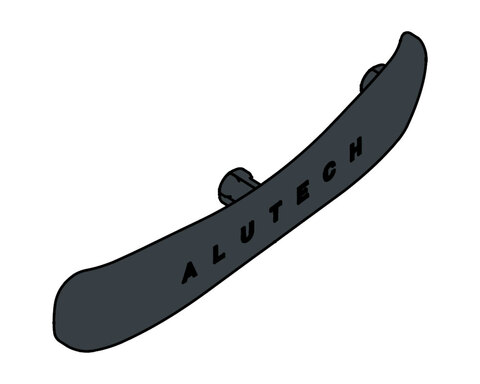ALUTECH Крышка для комплекта ручек RLG004-02P (RAL 7016), RLG004.226.16