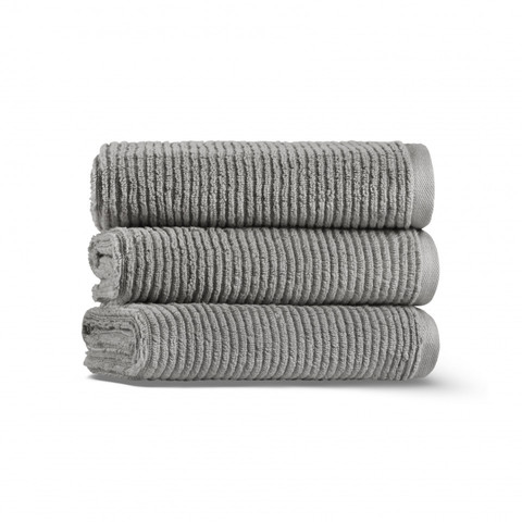 Полотенце 33x33 L'appartement Slim Ribbed carbon серый металлик