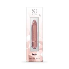 Розовая гладкая вибропуля So Divine Halo Bullet Vibrator - 8 см. - 