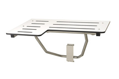 Reversible folding seat, AISI 304 with phenolic seat satin white evory. L:740 x W:565 x H:356 mm Mediclinics AM0500 фото