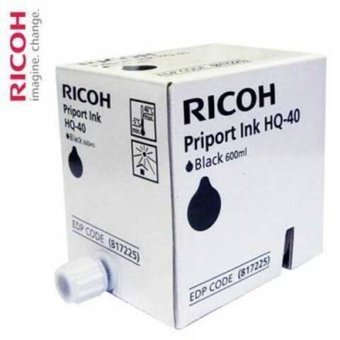 817225 893188 Чернила для дупликатора Ricoh /HQ40/ черный (1*600мл) для Priport JP4500/ DX4542/4545