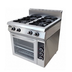 Плита газовая Grill Master (духовкой/ комби. газ+зл-во), Ф4ПДГ, 800х800х1050, 4 горелок 2-я корона