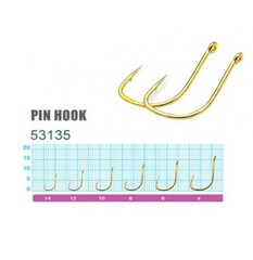 Купить рыболовный крючок Owner Pin Hook Gold №8 (9 шт)