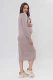 Платье для беременных и кормящих 12356 какао меланж