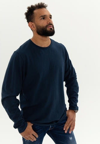 Лонгслив Bowery NYC однотонный Slub Iris